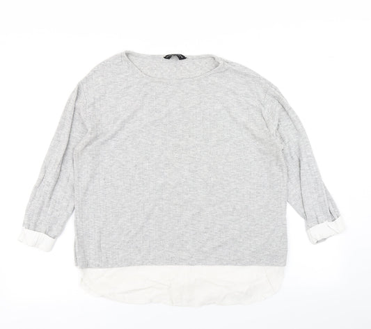 Dorothy Perkins Womens Grey   Basic T-Shirt Size 16