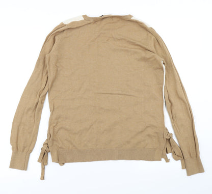 Next Womens Brown  Knit Pullover Jumper Size 10