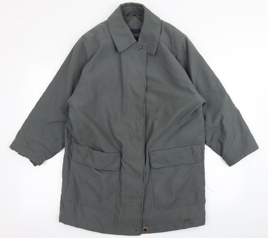 Telemac Womens Green   Overcoat Coat Size S