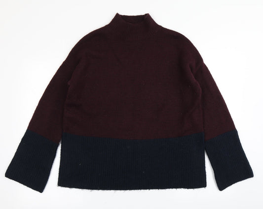 Papaya Womens Purple  Knit Pullover Jumper Size S