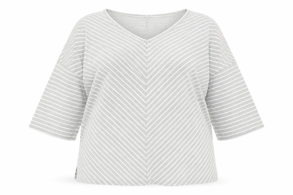 Nutmeg Womens Grey Striped  Pullover Sweatshirt Size 18