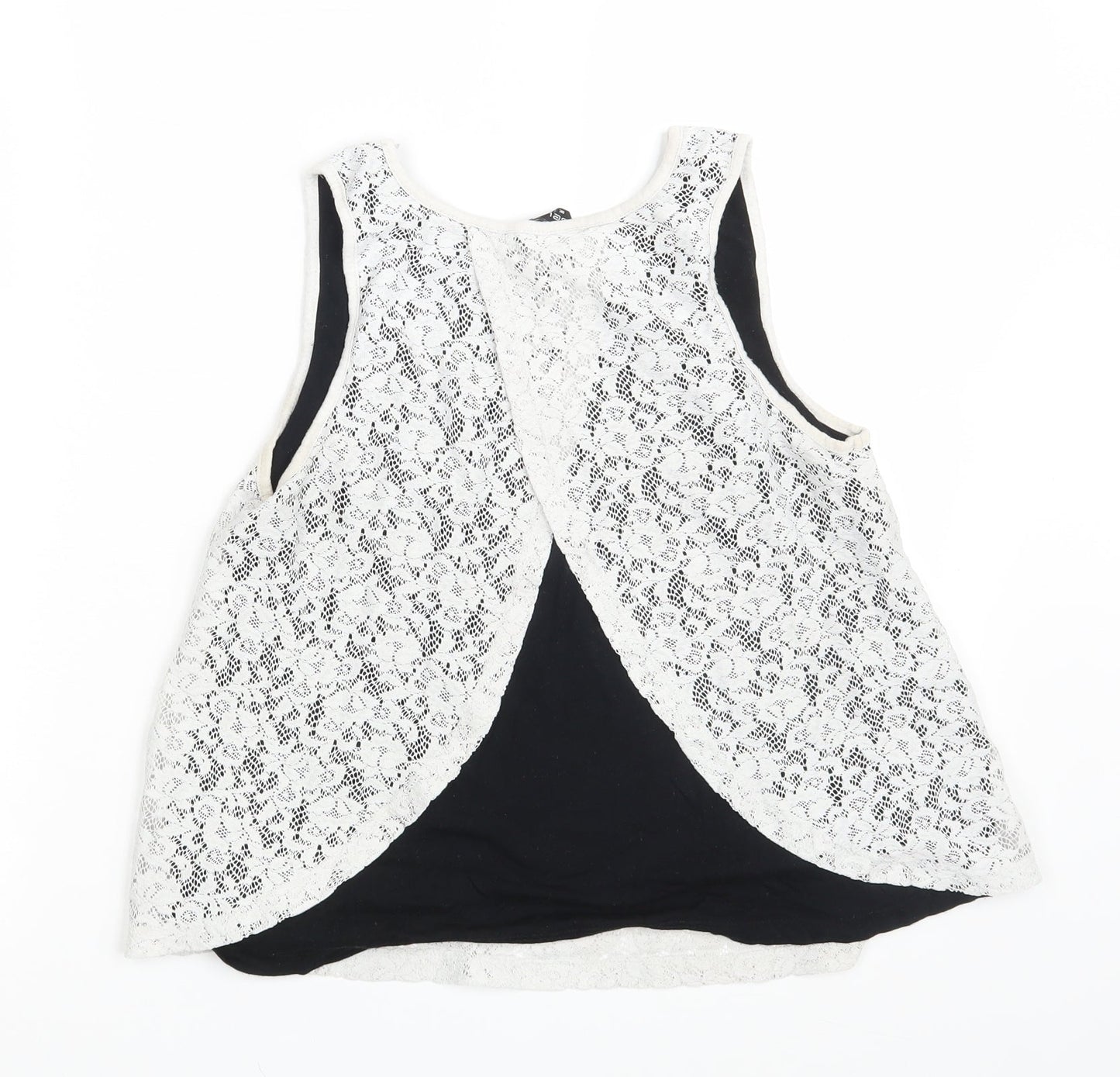 Select Womens White Fair Isle  Basic Tank Size 12