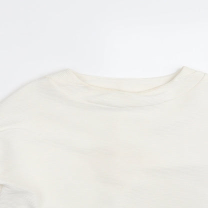 Preloved H&M Womens Ivory   Pullover Sweatshirt Size M - Detail