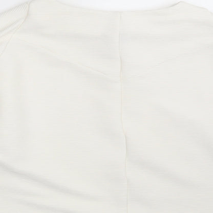 Preloved H&M Womens Ivory   Pullover Sweatshirt Size M - Label