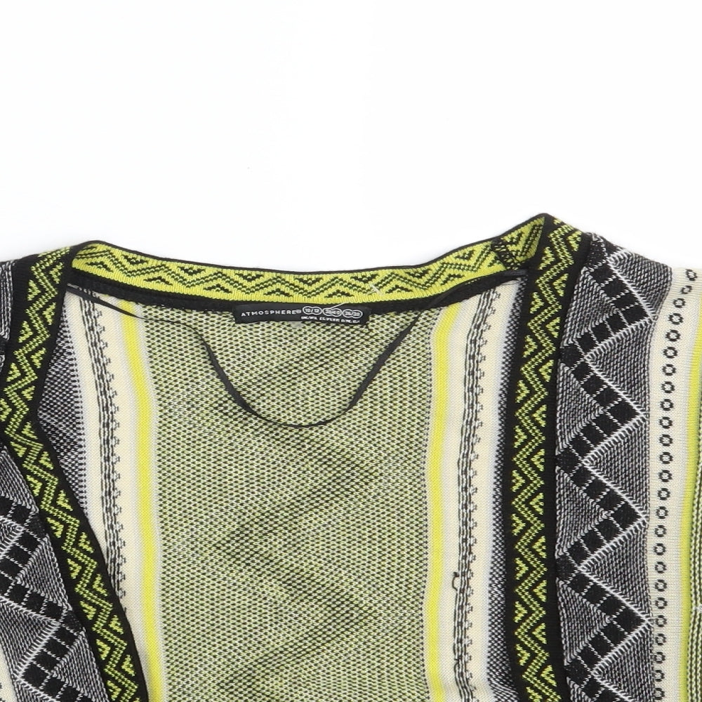 Atmosphere Womens Multicoloured Argyle/Diamond  Wrap Jumper Size 10