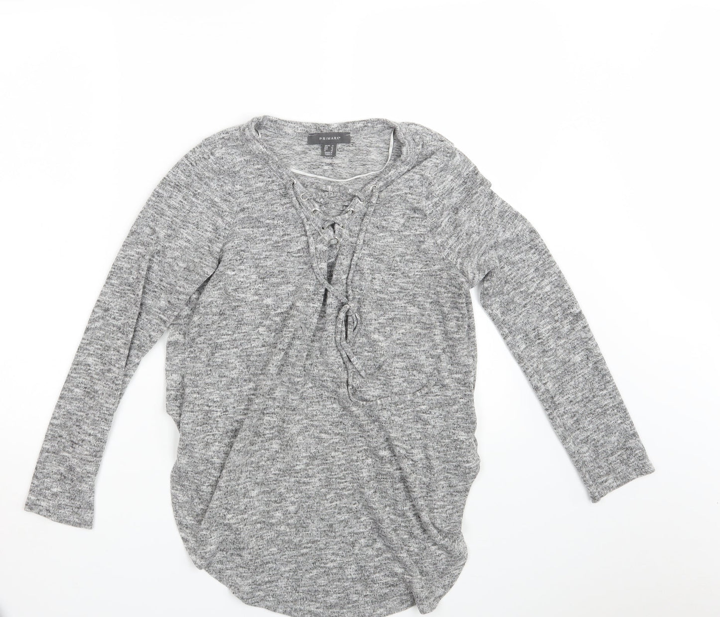 Primark Womens Grey  Knit Pullover Sweatshirt Size 14