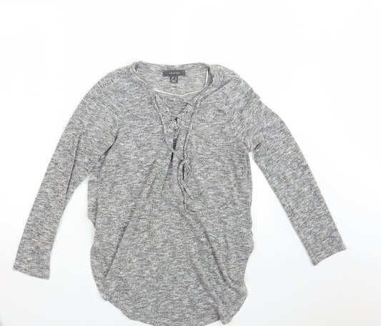 Primark Womens Grey  Knit Pullover Sweatshirt Size 14