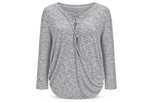 Primark Womens Grey  Knit Pullover Sweatshirt Size 14
