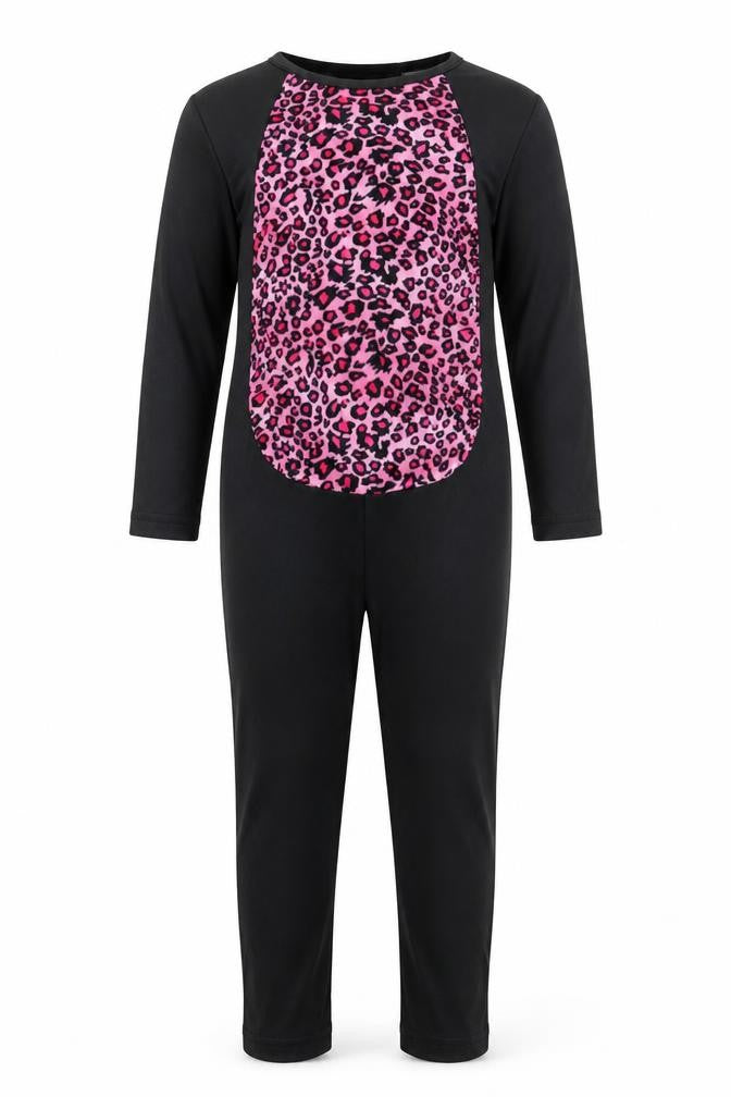 Preworn Girls Black Animal Print  Coverall One-Piece Size 2-3 Years L14 in - Halloween