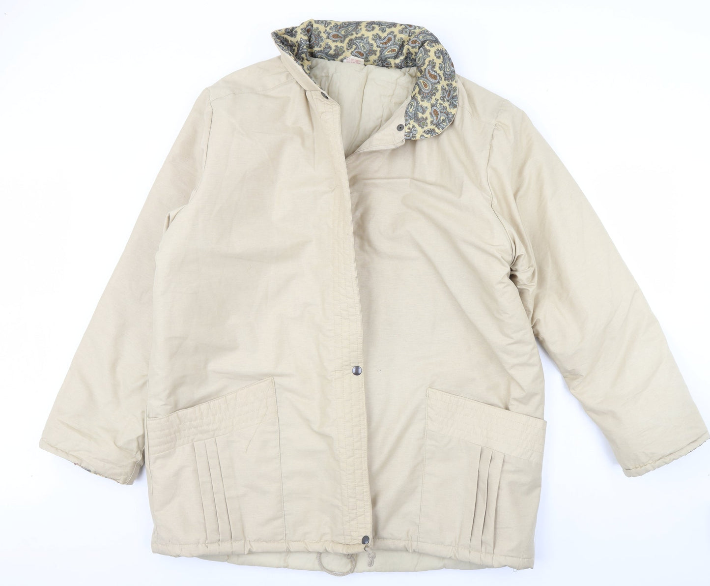 Preworn Womens Beige   Rain Coat Coat Size 18