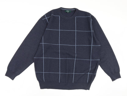Walsey Mens Blue   Pullover Jumper Size L