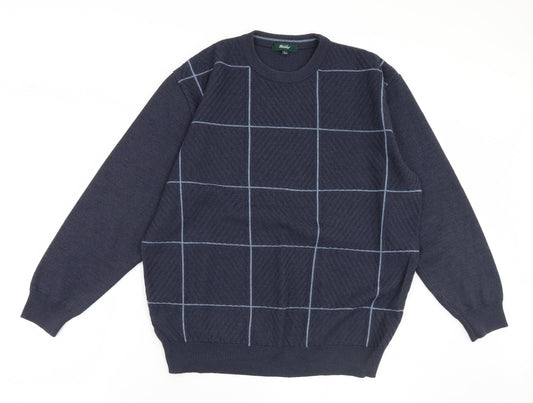 Walsey Mens Blue   Pullover Jumper Size L