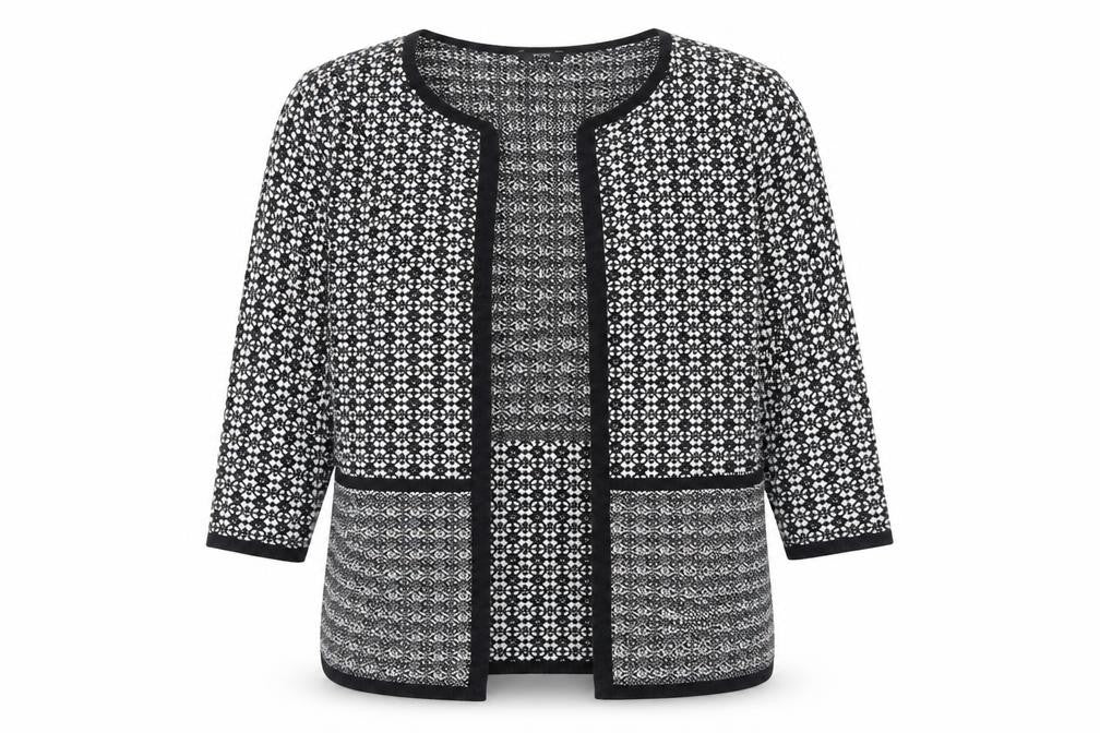 F&F Womens Black Herringbone  Jacket  Size 12