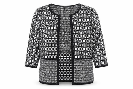 F&F Womens Black Herringbone  Jacket  Size 12