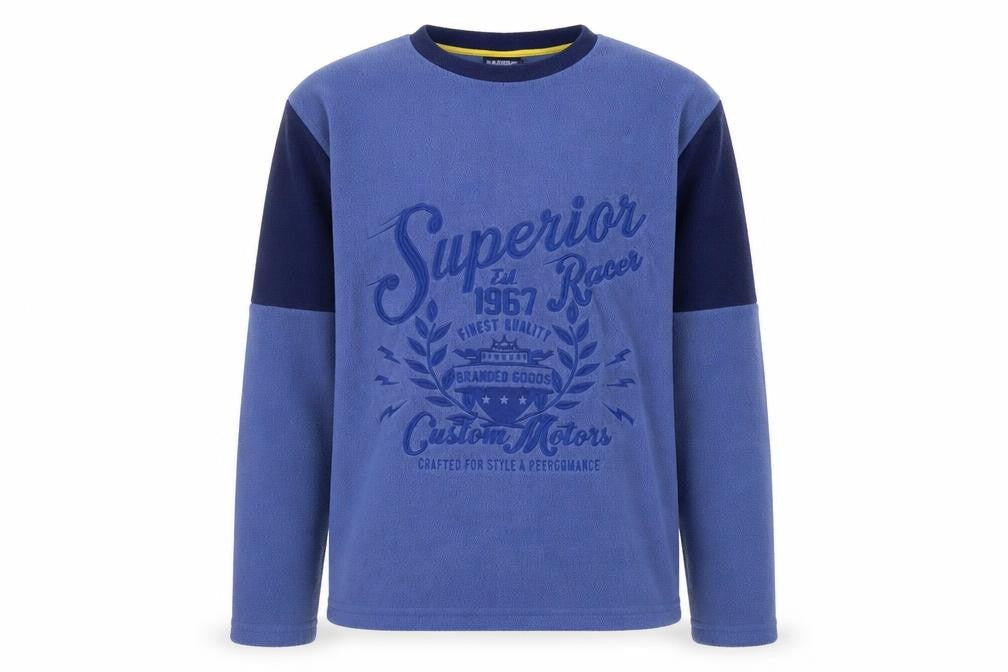 Harvery james Mens Blue  Fleece Pullover Jumper Size L