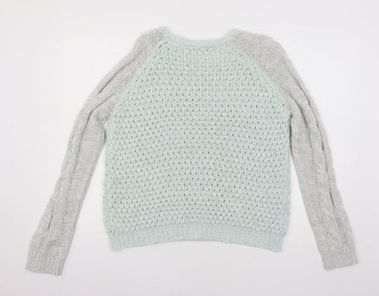 Dorothy Perkins Womens Green  Knit Pullover Jumper Size 16