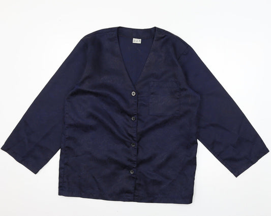 Preworn Womens Blue   Basic Blouse Size 14
