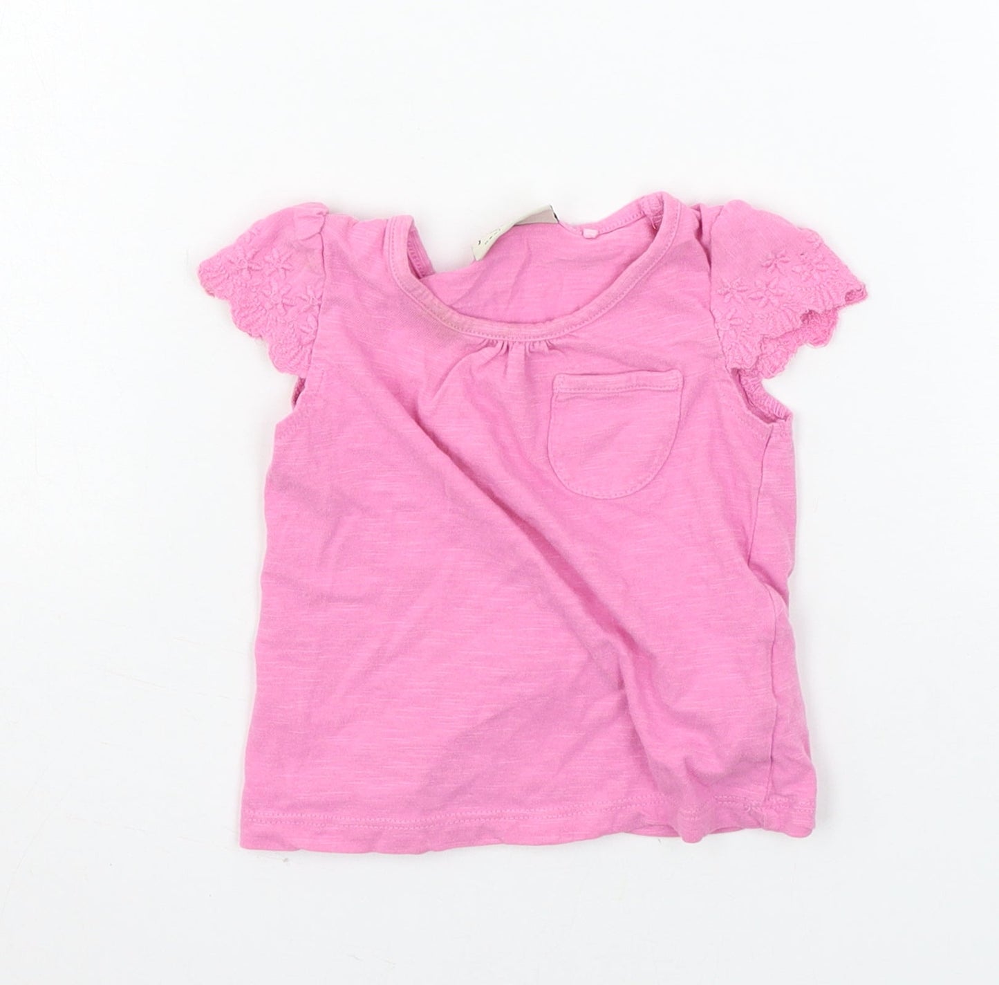 NEXT Girls Pink  Jersey Basic T-Shirt Size 3-6 Months