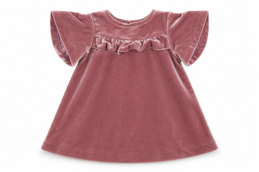NEXT Girls Pink  Velour T-Shirt Dress  Size 3-6 Months