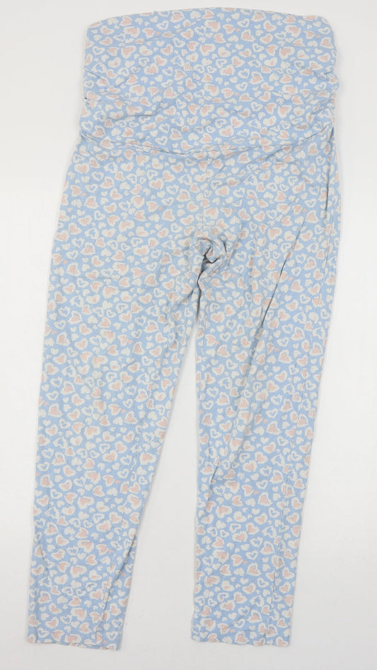 Avenue Womens Blue Animal Print Jersey Capri Pyjama Pants Size 12