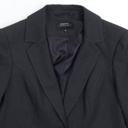 Papaya Womens Grey   Jacket Suit Jacket Size 12