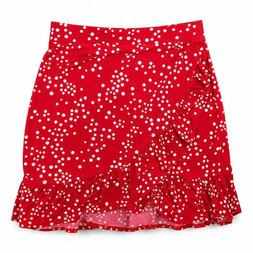 Oasis Womens Red Polka Dot  Mini Skirt Size S