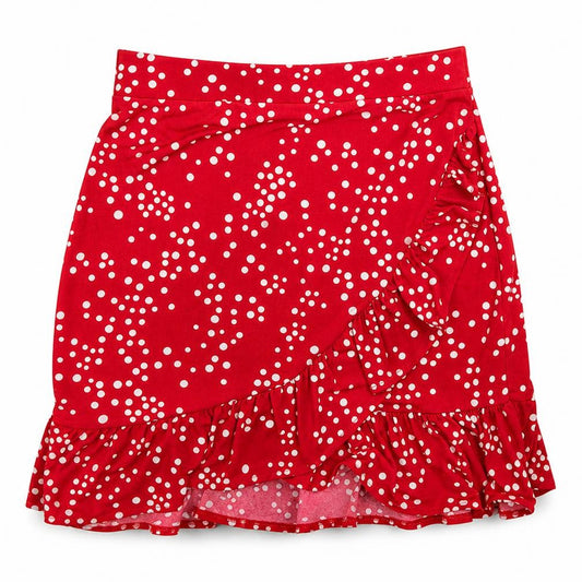 Oasis Womens Red Polka Dot  Mini Skirt Size S