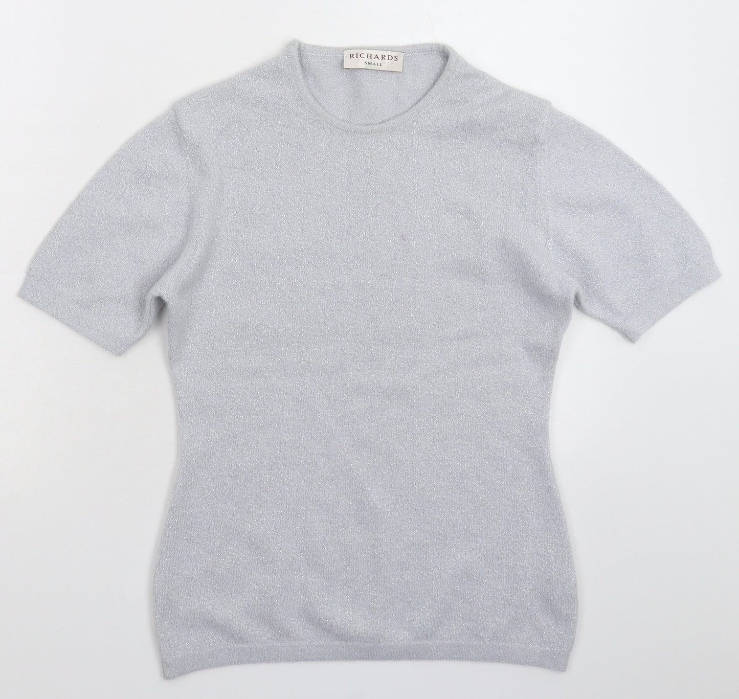 Richards Womens Silver  Knit Pullover Jumper Size S