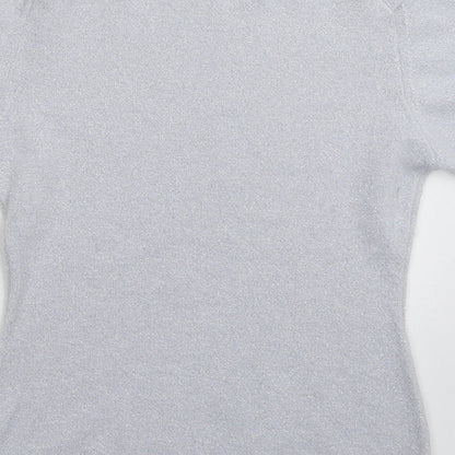 Richards Womens Silver  Knit Pullover Jumper Size S