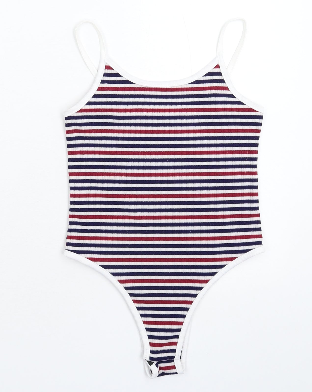 Preworn Womens Multicoloured Striped  Bodysuit One-Piece Size S