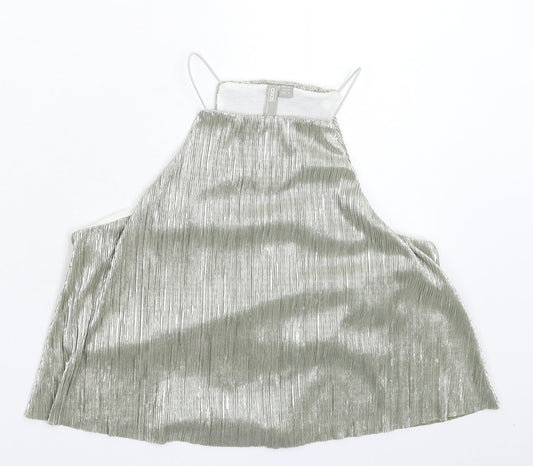 ASOS Womens Silver   Basic Tank Size 8