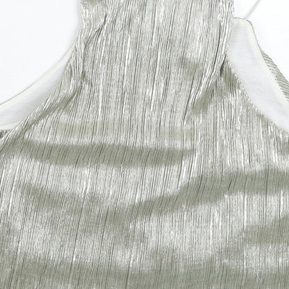 ASOS Womens Silver   Basic Tank Size 8