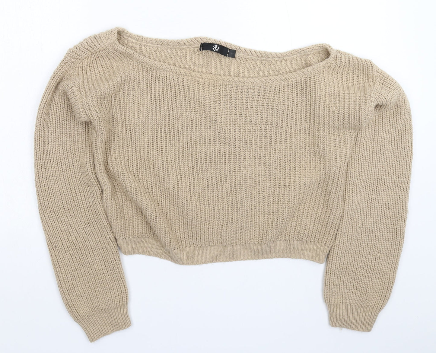 Missguided Womens Grey  Knit Pullover Jumper Size S