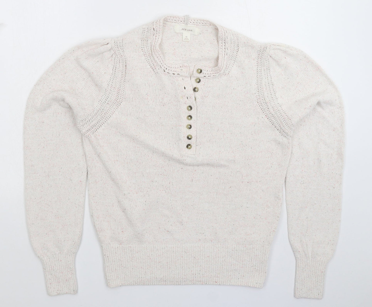 Marks and Spencer Womens Grey  Knit Pullover Jumper Size 12