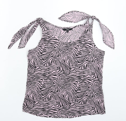 NEXT Womens Pink Animal Print  Basic Tank Size 8