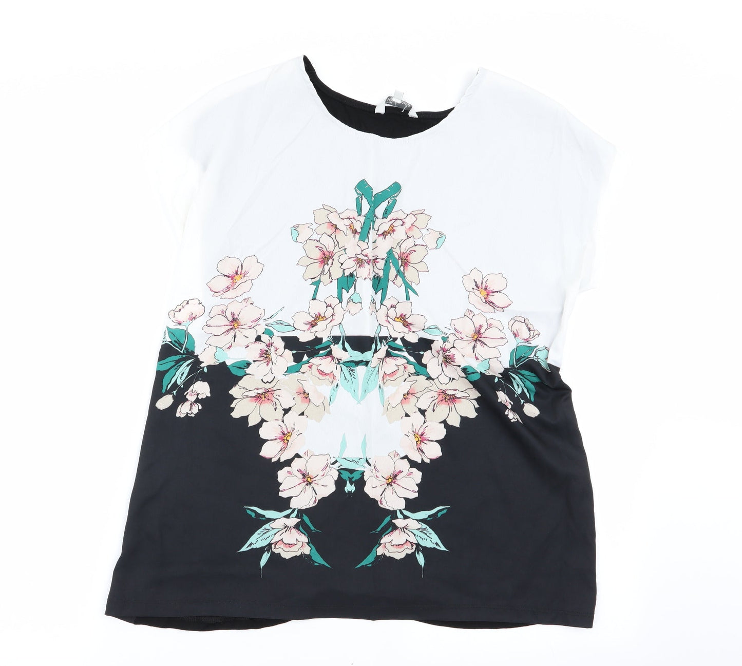 Peacocks Womens Multicoloured Floral  Basic Tank Size 14