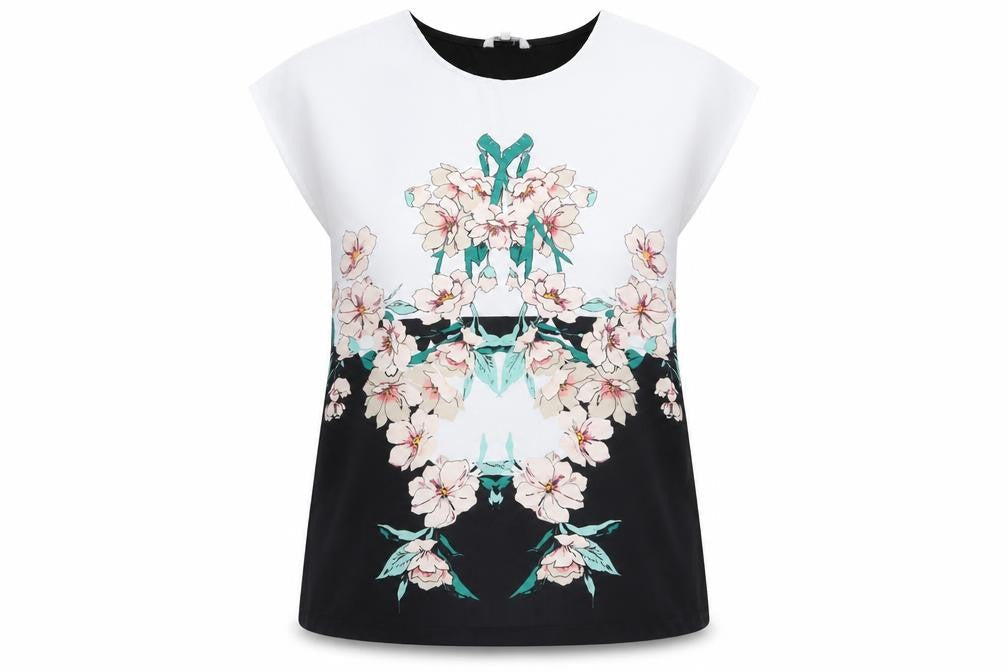 Peacocks Womens Multicoloured Floral  Basic Tank Size 14