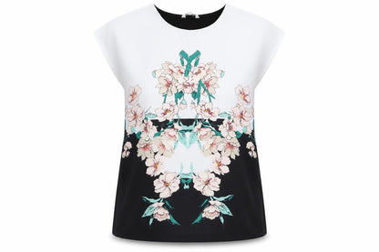 Peacocks Womens Multicoloured Floral  Basic Tank Size 14