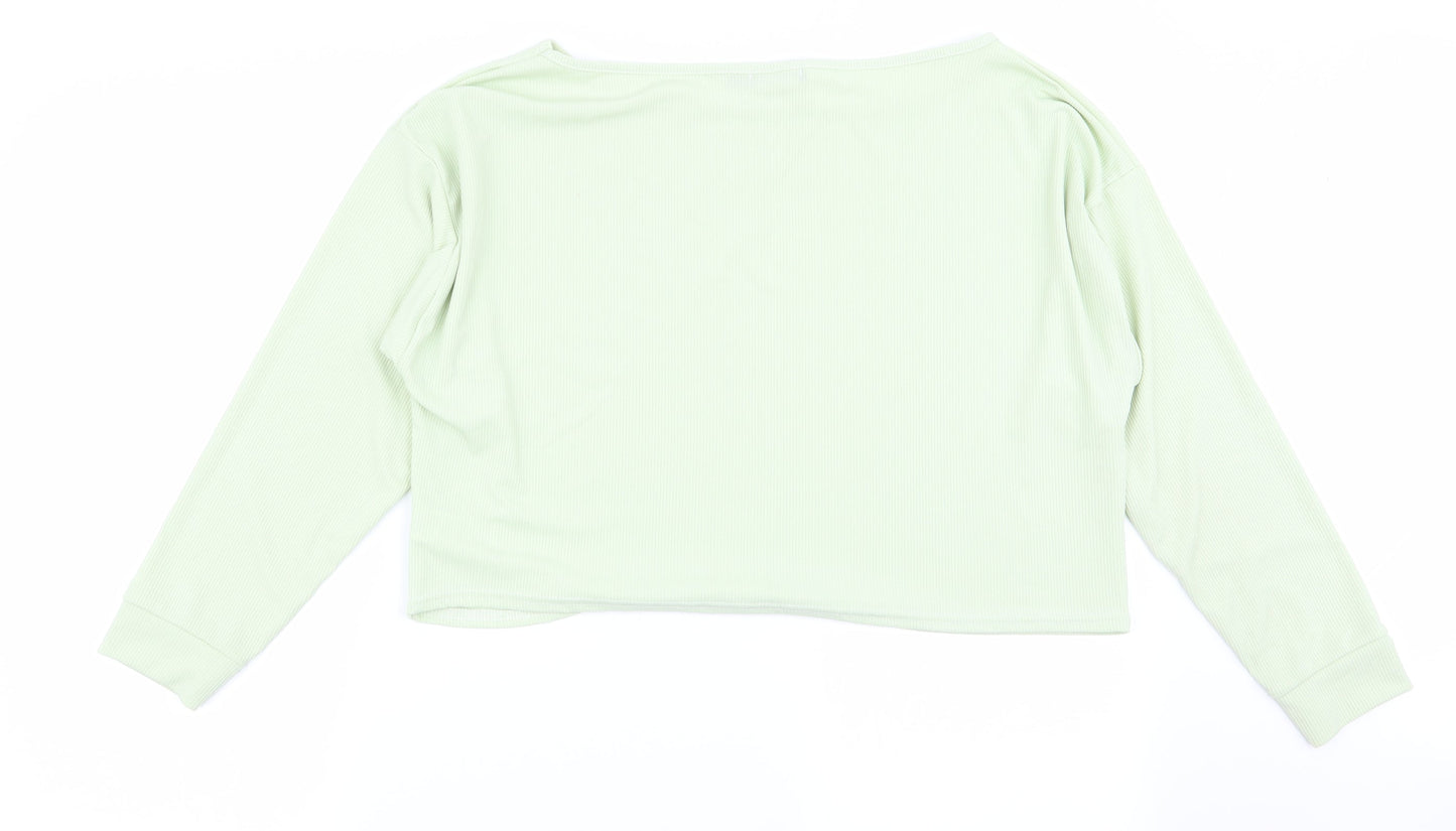 nastygal Womens Green   Basic T-Shirt Size 12