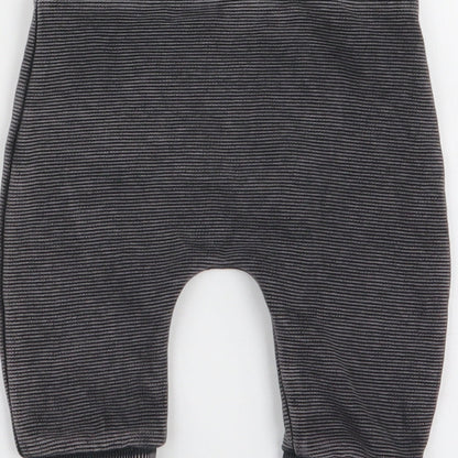 F&F Boys Multicoloured Striped  Jogger Trousers Size 3-6 Months