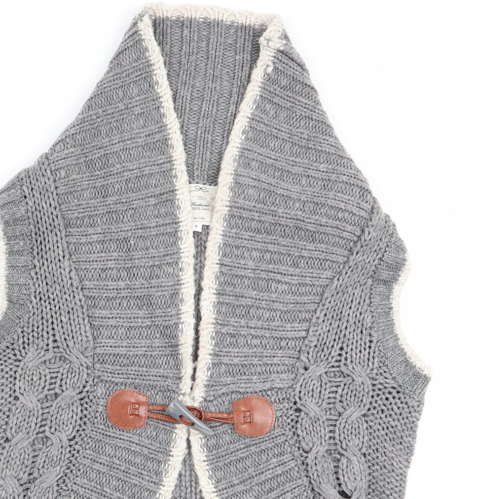 New Look Womens Grey   Cardigan Jumper Size 8
