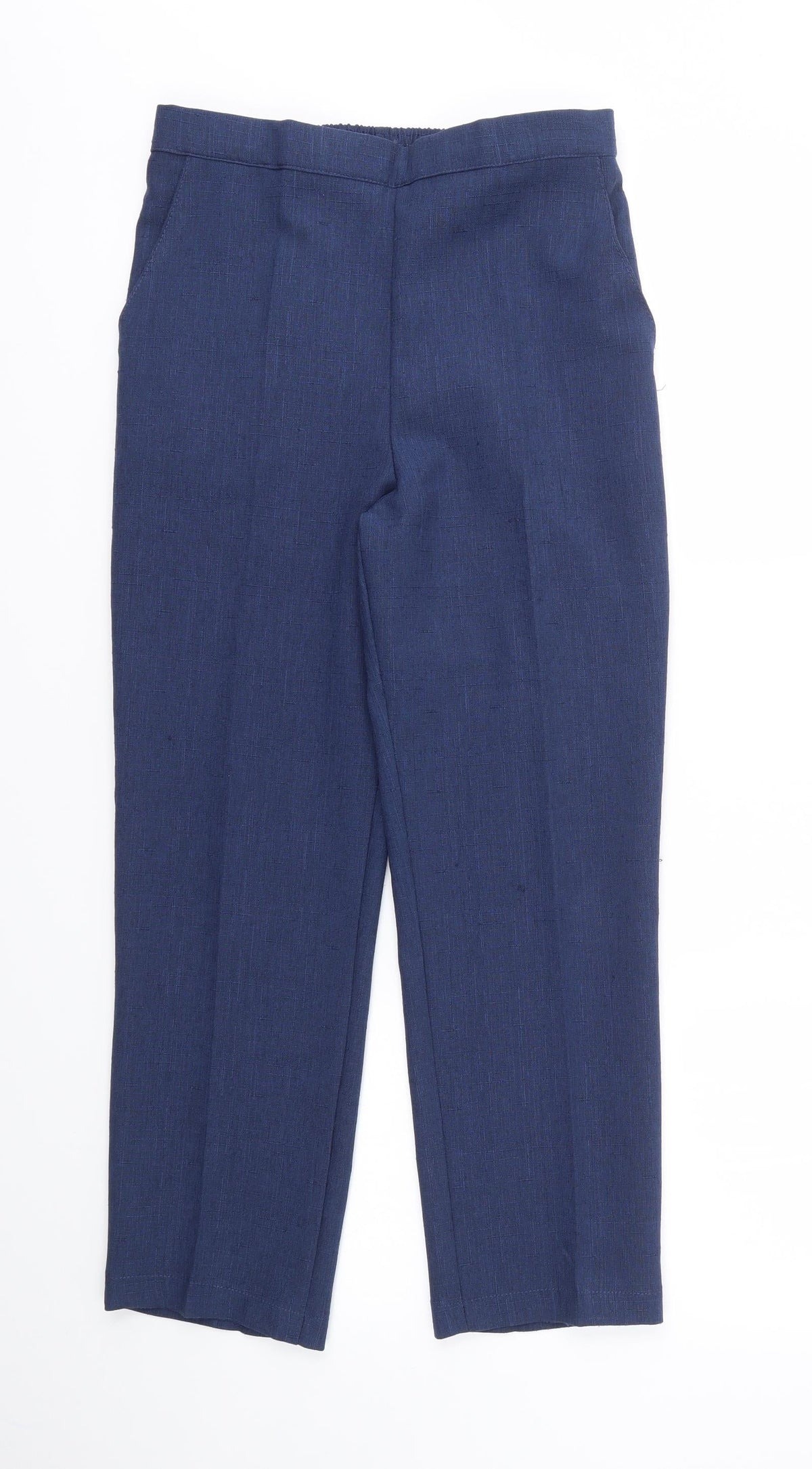Preworn Womens Blue   Trousers  Size 10 L25 in - stretch waistband
