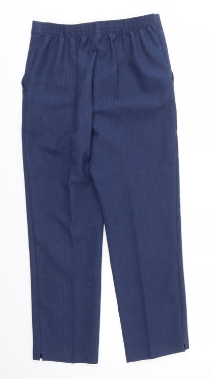 Preworn Womens Blue   Trousers  Size 10 L25 in - stretch waistband