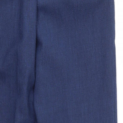 Preworn Womens Blue   Trousers  Size 10 L25 in - stretch waistband