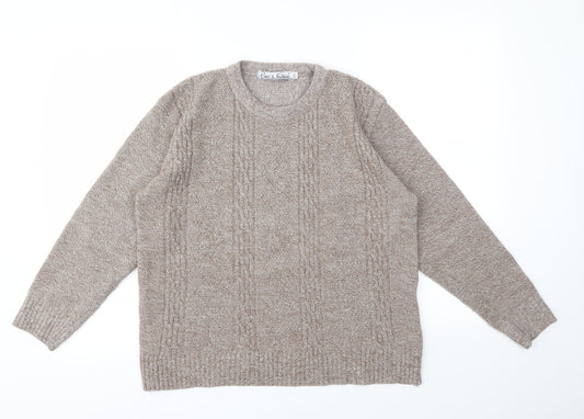 Pure & Natural Womens Brown   Pullover Jumper Size M
