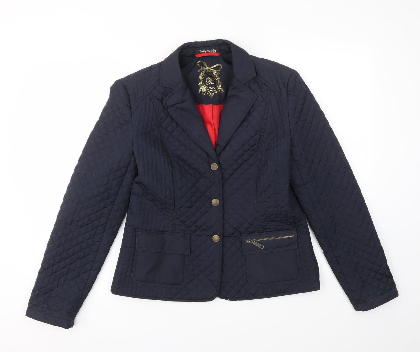 BELLY BARDAY Womens Blue   Jacket Coat Size 12