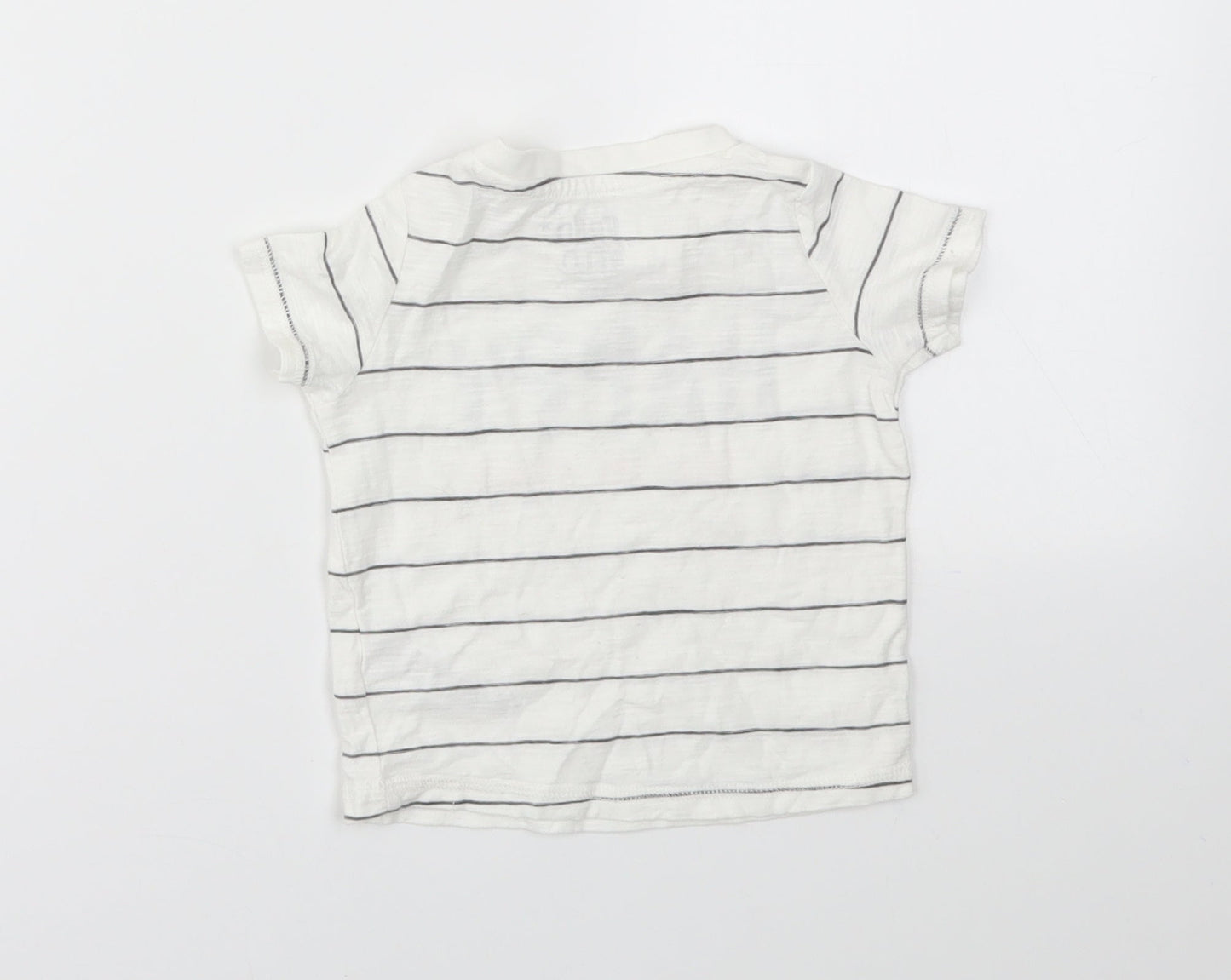 F&F Boys Multicoloured Striped  Basic T-Shirt Size 3-6 Months