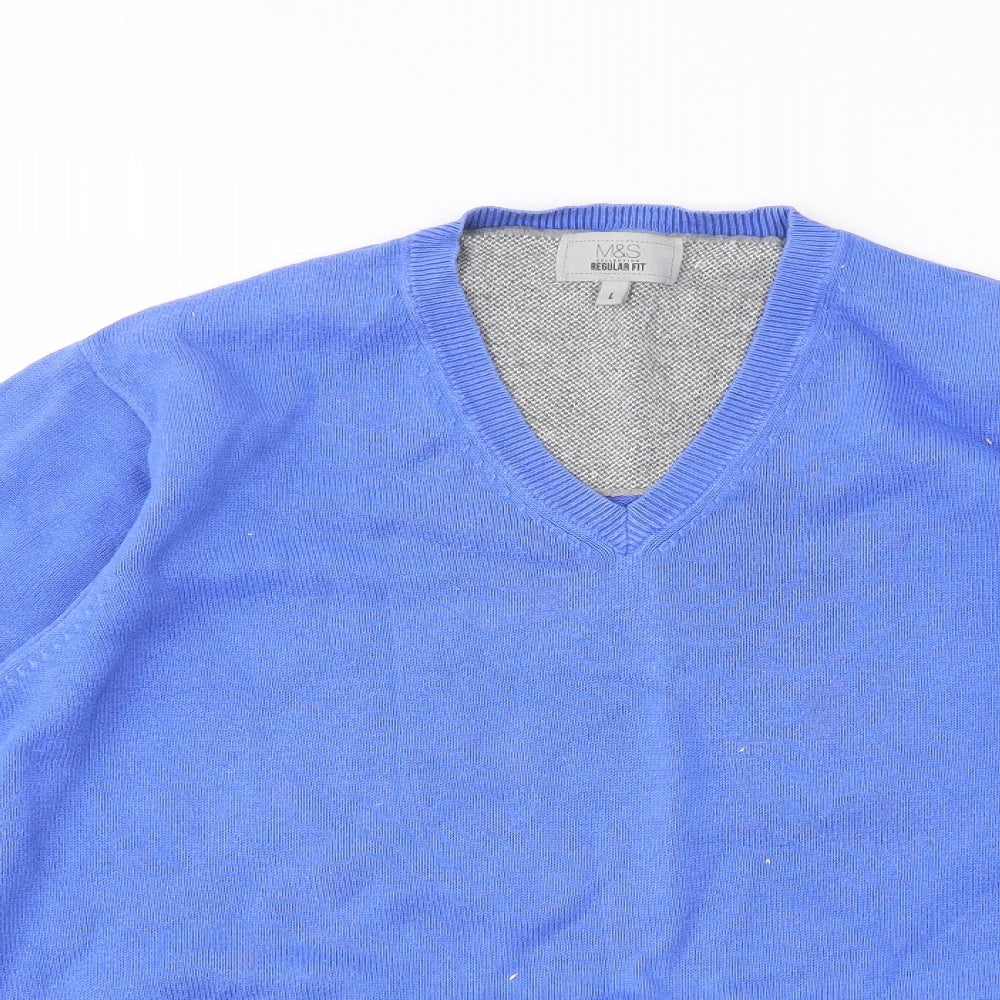 M&S Mens Blue   Pullover Sweatshirt Size L