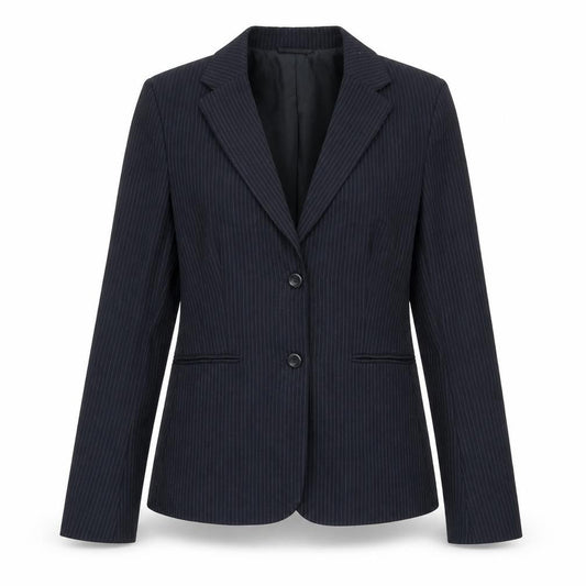 Mexx Womens Black Striped  Jacket Blazer Size 12