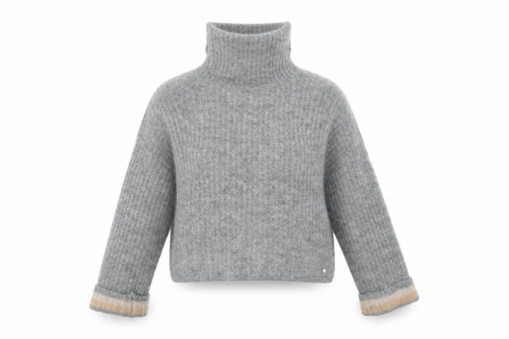 Cream Womens Grey   Pullover Sweatshirt Size S